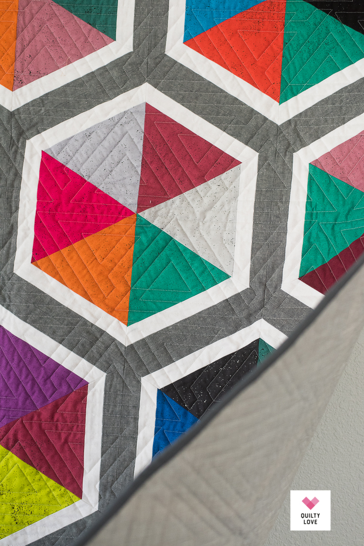 Triangle Hexies Quilt The Spectrastatic One Quilty Love