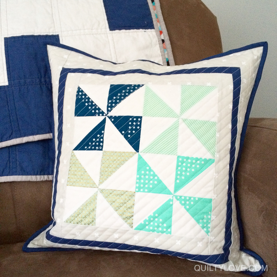 Cotton and Steel quilted Pillow
