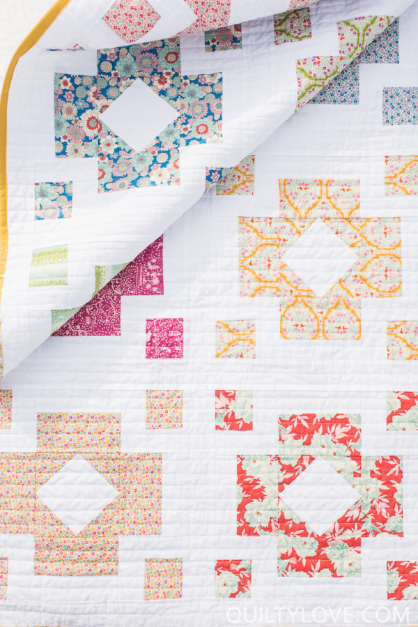 Diamond Lanterns Quilt Pattern - The Tilda fabrics one - Quilty Love