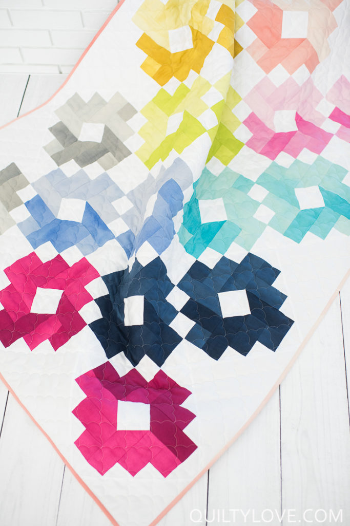 Ombre Gems Quilt - The Cotton and Steel Pigments one - Quilty Love