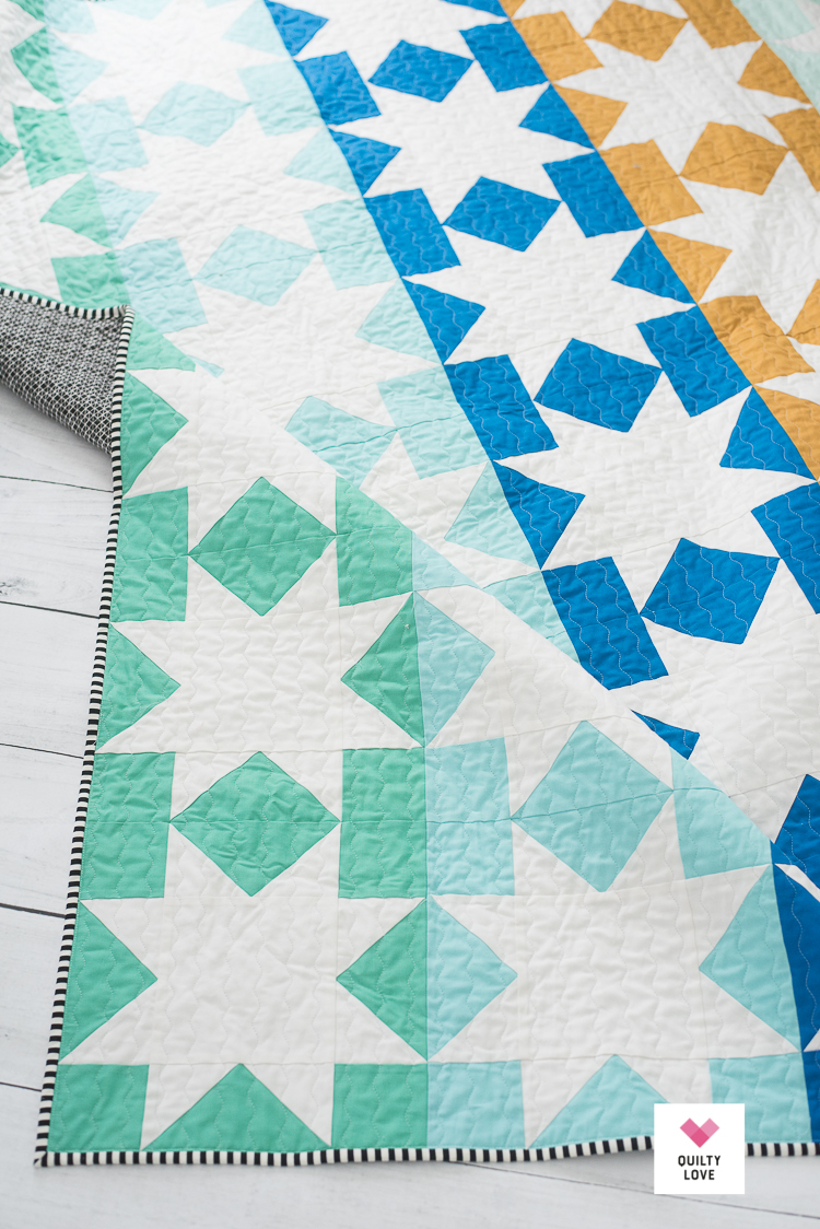 Star Fall Quilt - A simple star quilt pattern - Quilty Love