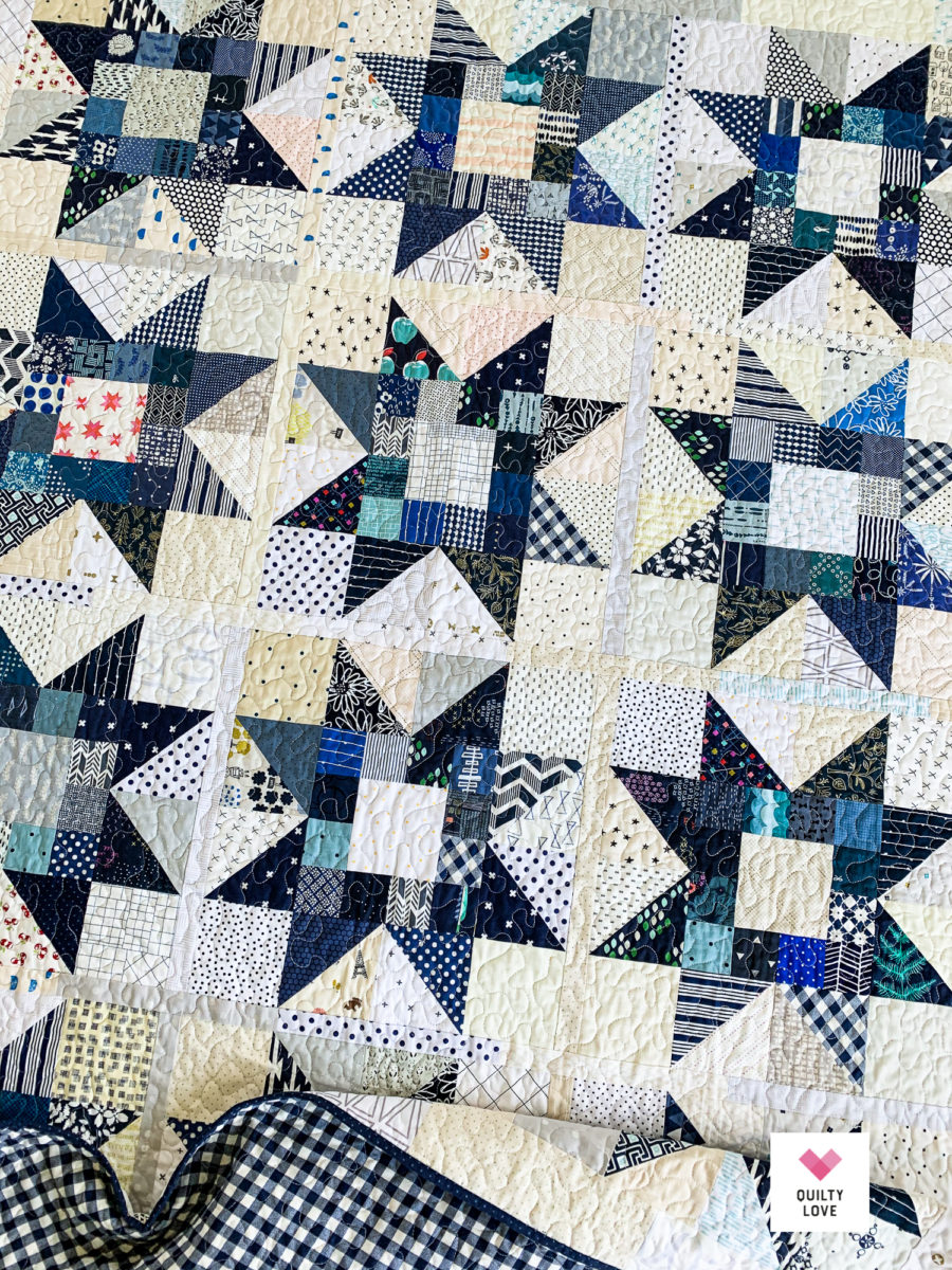 Quilty Stars Quilt - the happy scrappy one - Quilty Love