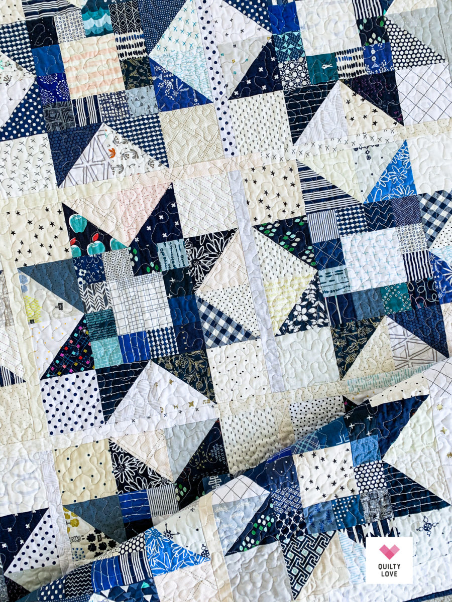 Quilty Stars Quilt - the happy scrappy one - Quilty Love