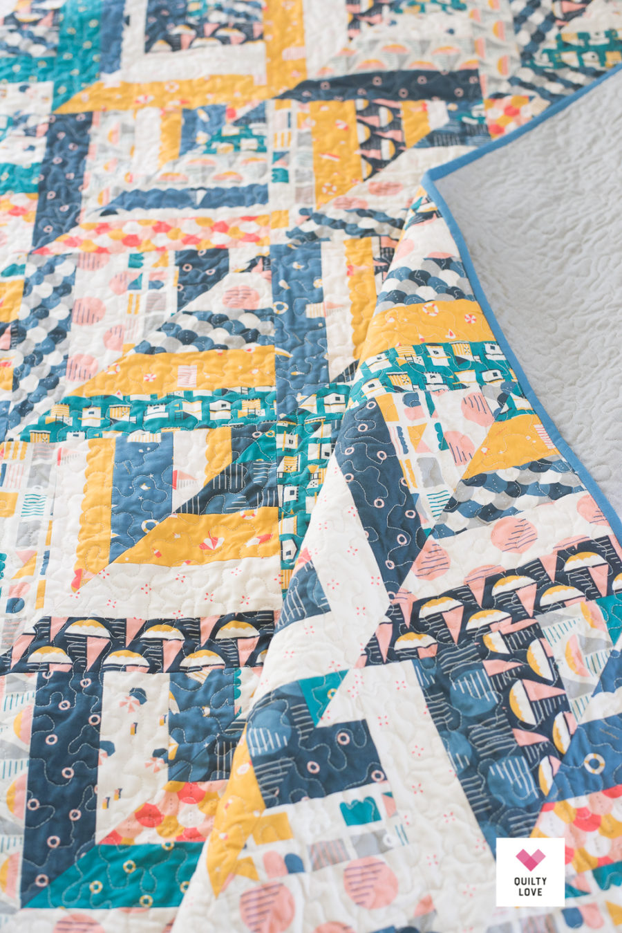 The Figo Fabrics Lucky Log Cabins Quilt Quilty Love