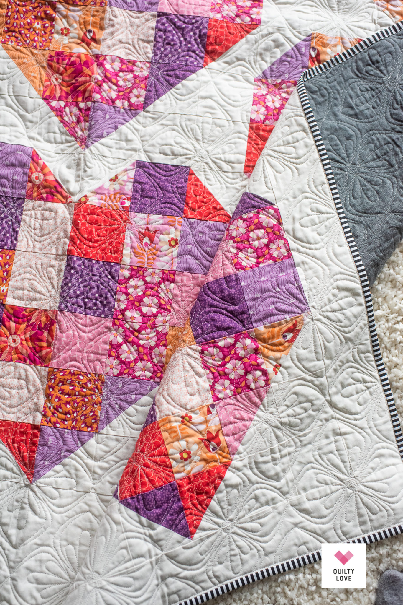 Scrappy Hearts Quilt Pattern - Quilty Love