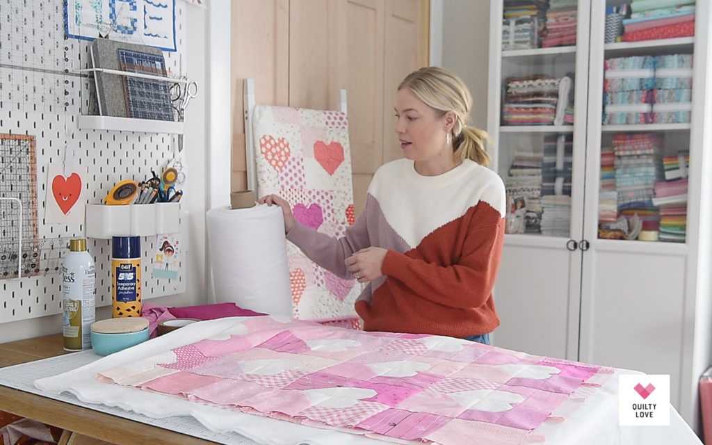 Spray Basting Tutorial – Using a Table – Christa Quilts