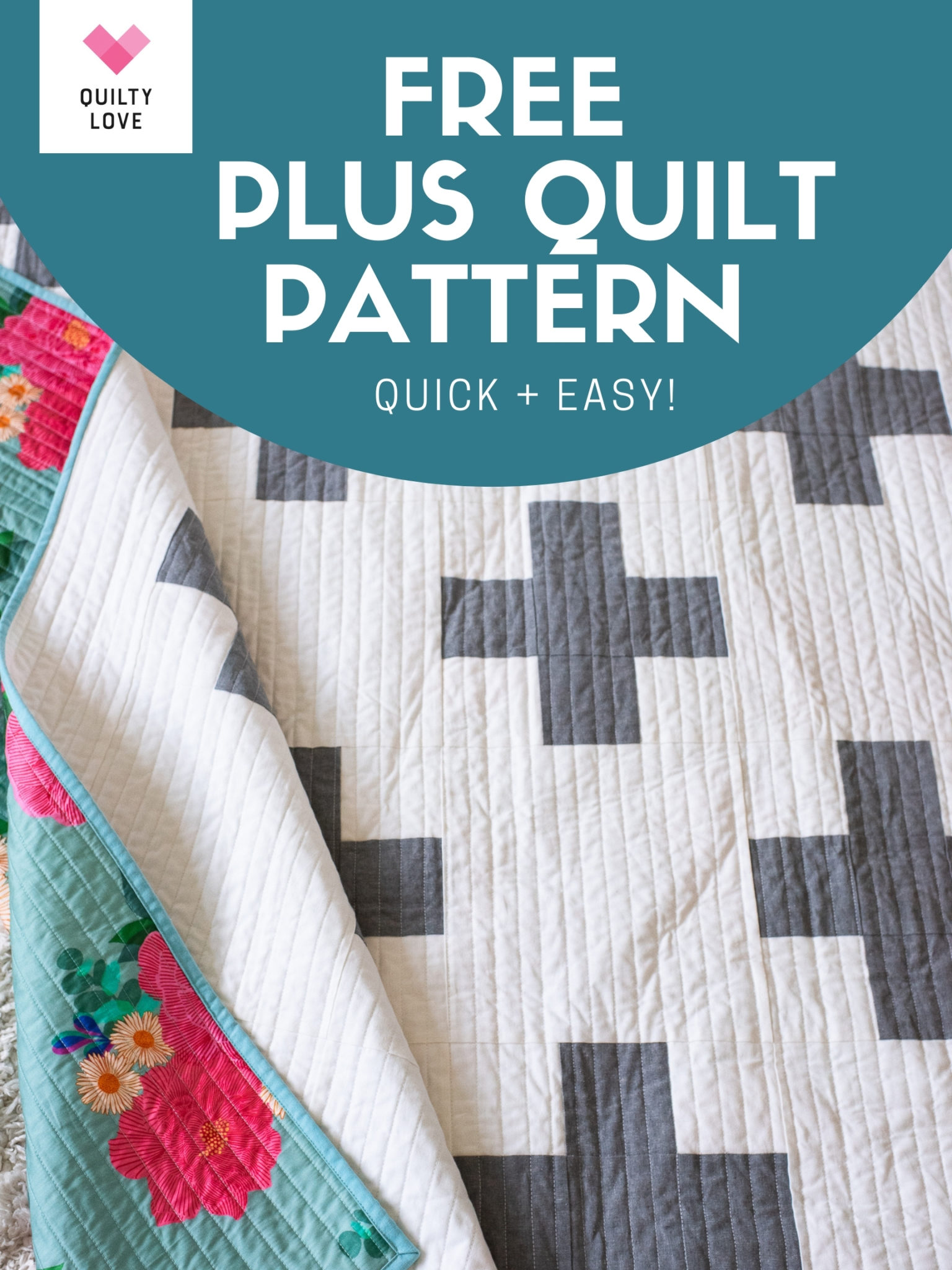 Free Simple Plus Quilt Pattern - PDF download - Quilty Love