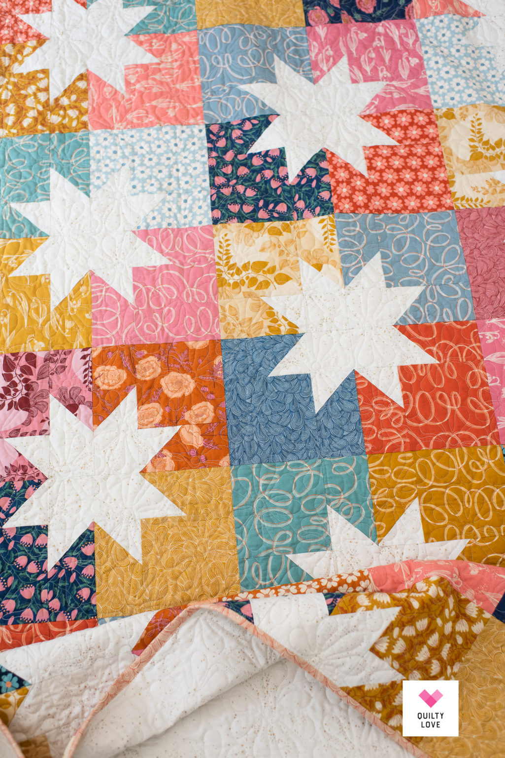 Star Pop II quilt pattern Unruly Nature fabrics Quilty Love